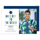 Blue and Green Hats Off Photo Graduation Invitations Image 3 of 3